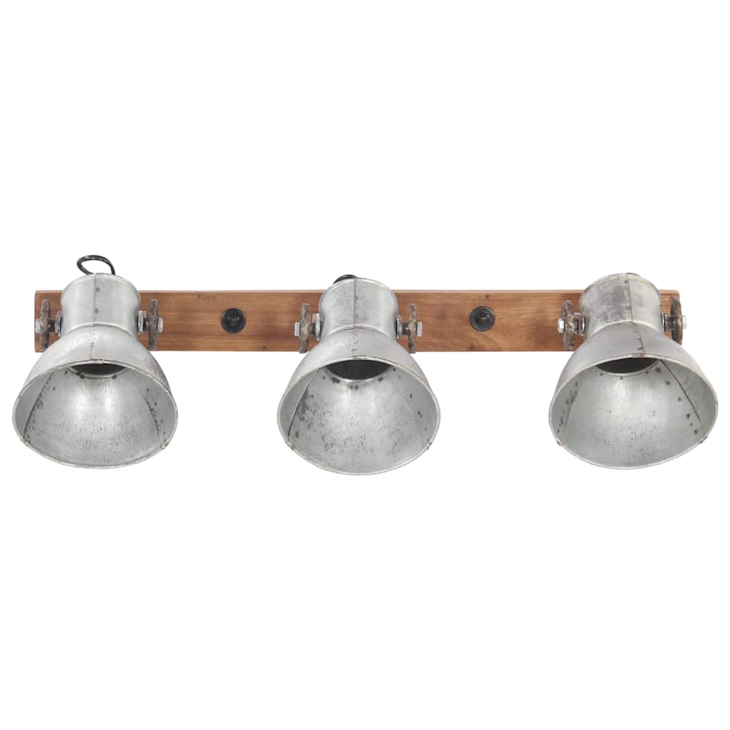 vidaXL Industrialna lampa ścienna, srebrna, 65x25 cm, E27