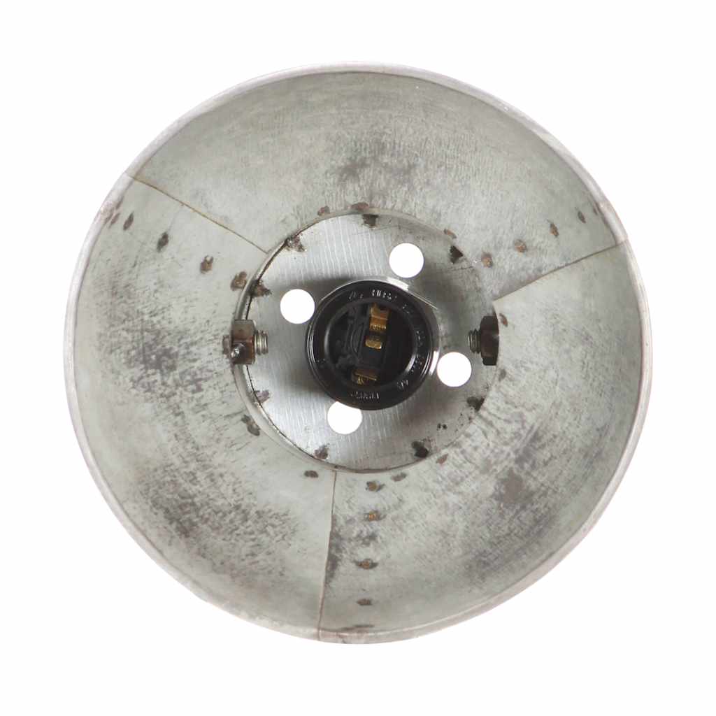 vidaXL Industrialna lampa ścienna, srebrna, 65x25 cm, E27