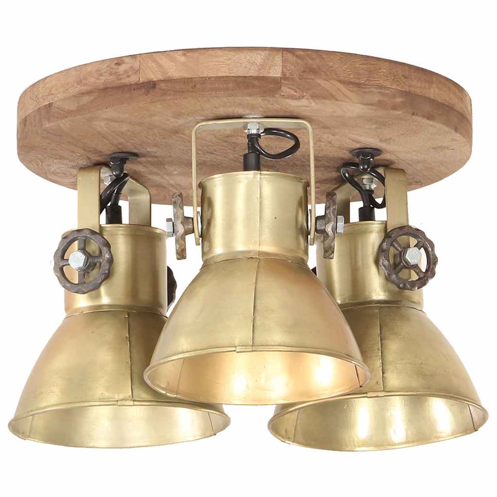 vidaXL Industrialna lampa sufitowa, 25 W, mosiądz, 42x27 cm, E27