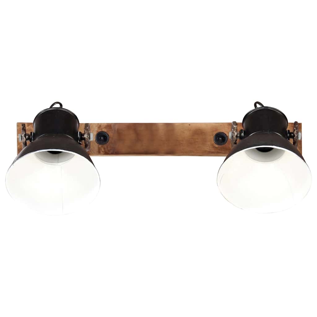vidaXL Industrialna lampa ścienna, czarna, 45x25 cm, E27
