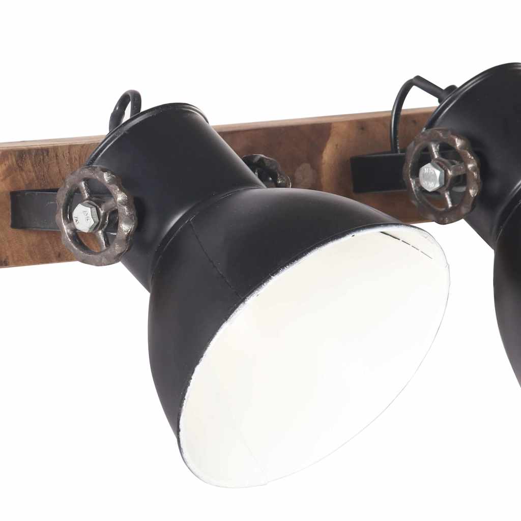 vidaXL Industrialna lampa ścienna, czarna, 45x25 cm, E27