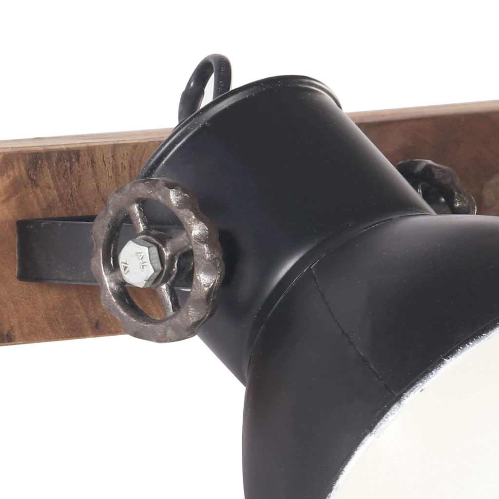 vidaXL Industrialna lampa ścienna, czarna, 45x25 cm, E27