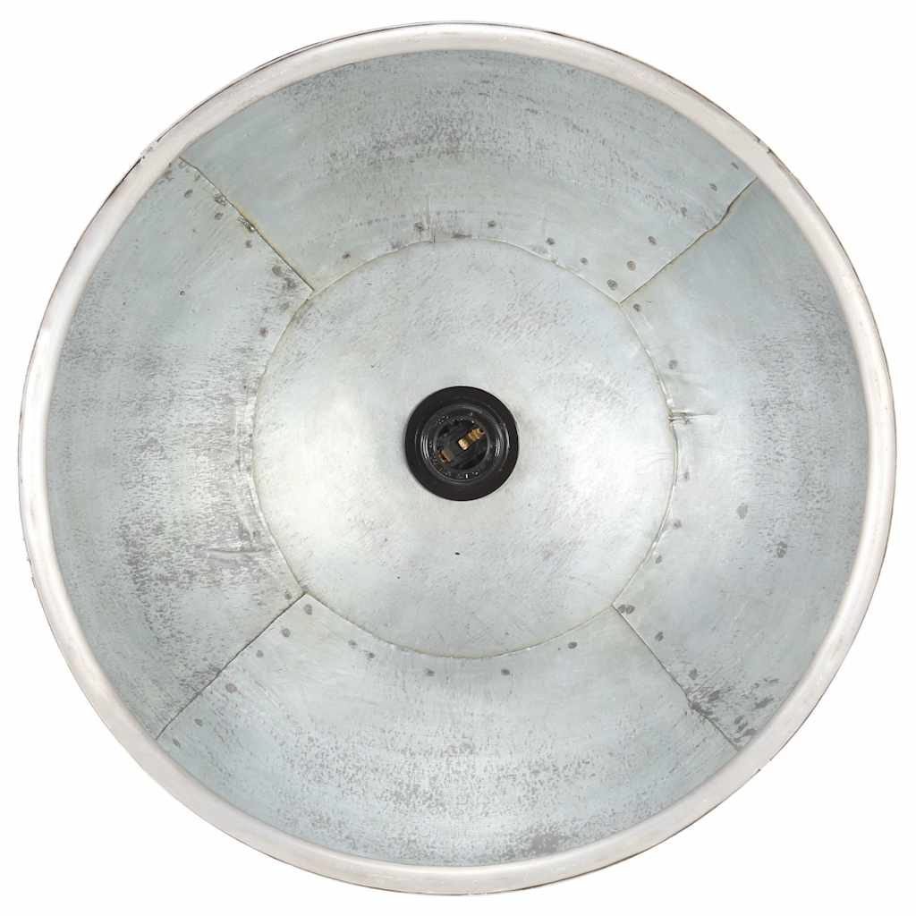 vidaXL Industrialna lampa wisząca, 25 W, srebrna, okrągła, 40 cm, E27