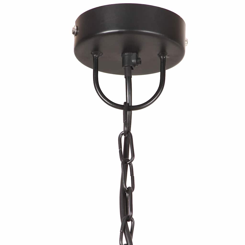 vidaXL Industrialna lampa wisząca, 25 W, czarna, okrągła, 30 cm, E27