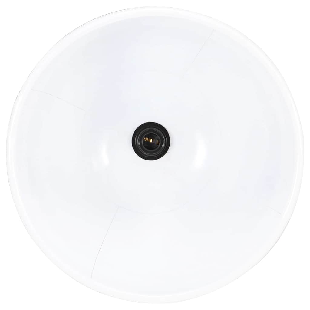 vidaXL Industrialna lampa wisząca, 25 W, biała, okrągła, 40 cm, E27