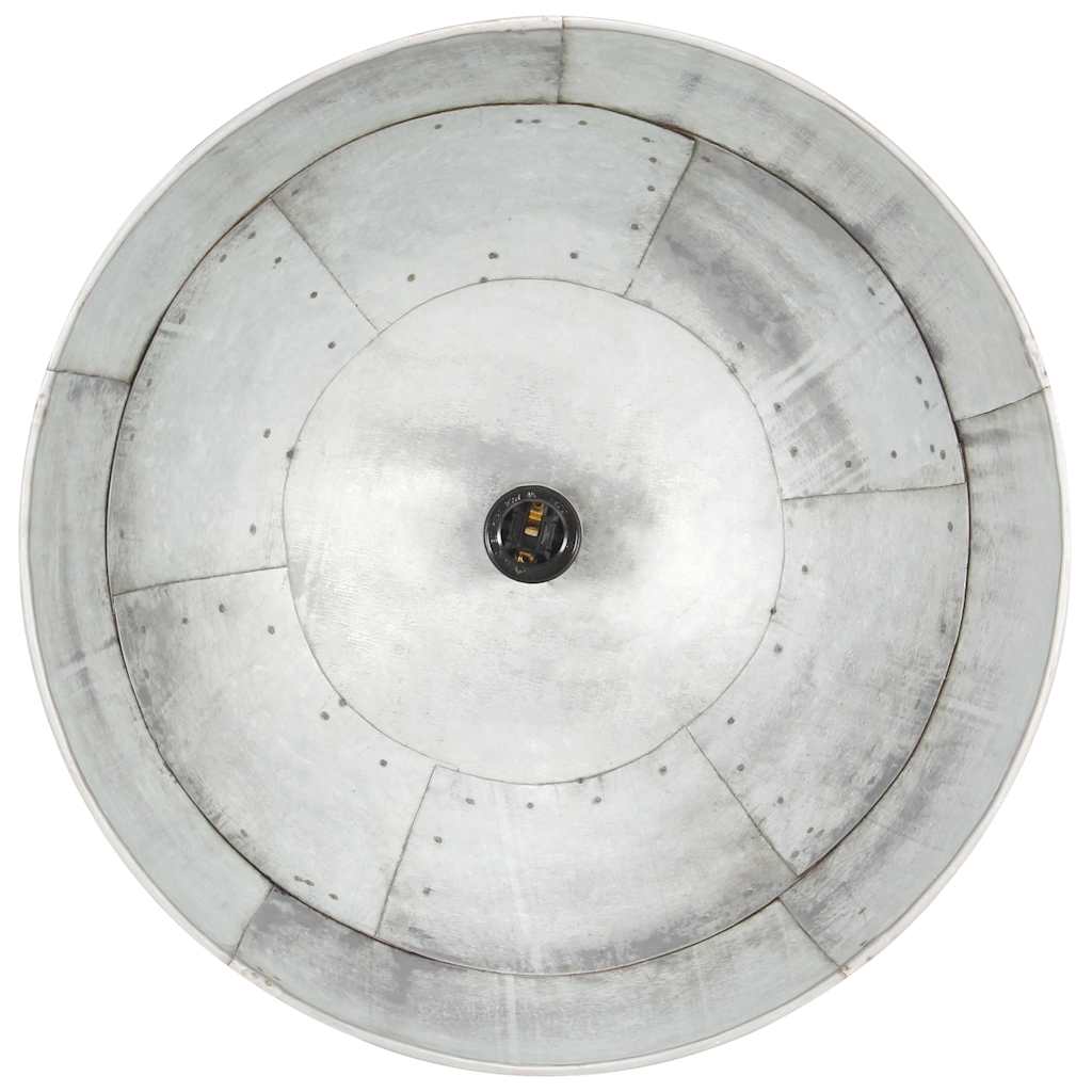vidaXL Industrialna lampa wisząca, 25 W, srebrna, okrągła, 41 cm, E27
