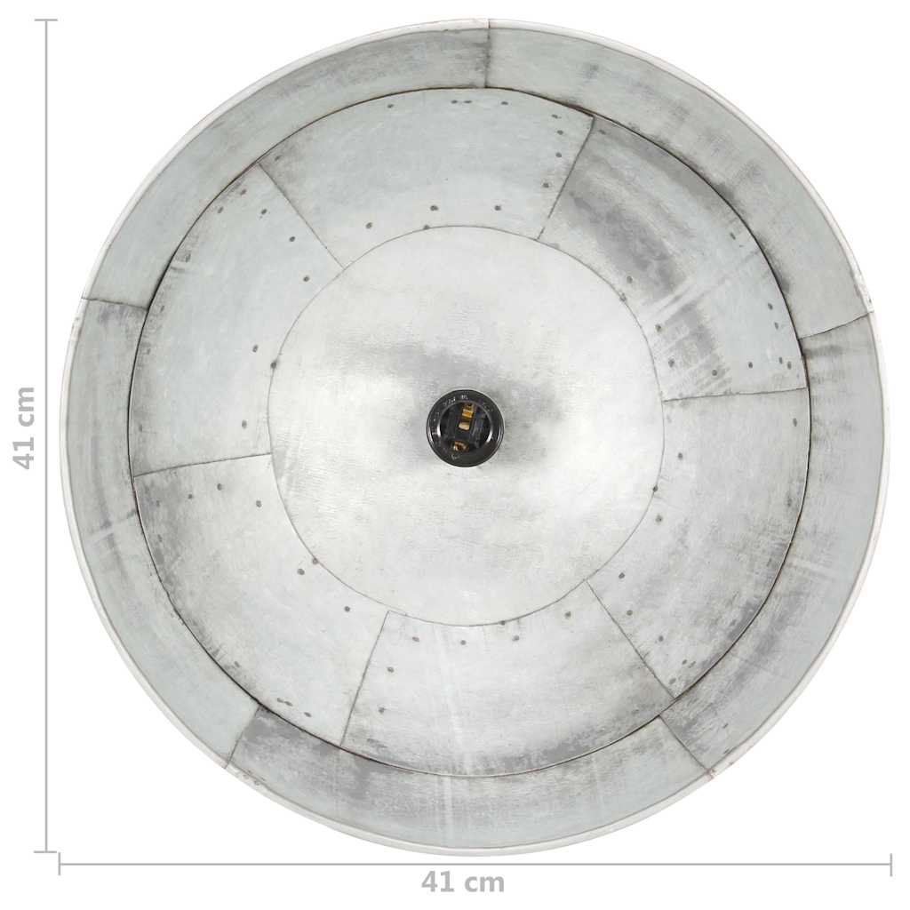 vidaXL Industrialna lampa wisząca, 25 W, srebrna, okrągła, 41 cm, E27