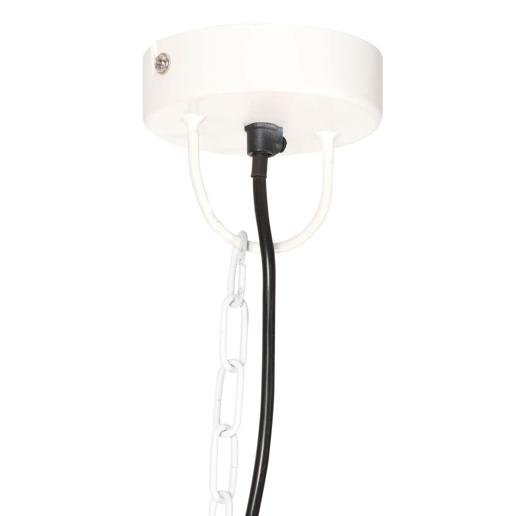 vidaXL Industrialna lampa wisząca, 25 W, biała, okrągła, 41 cm, E27