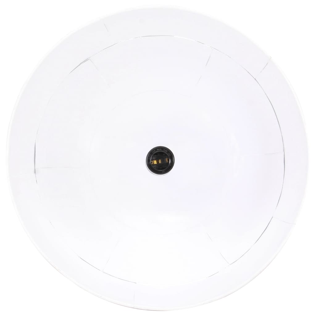 vidaXL Industrialna lampa wisząca, 25 W, biała, okrągła, 41 cm, E27