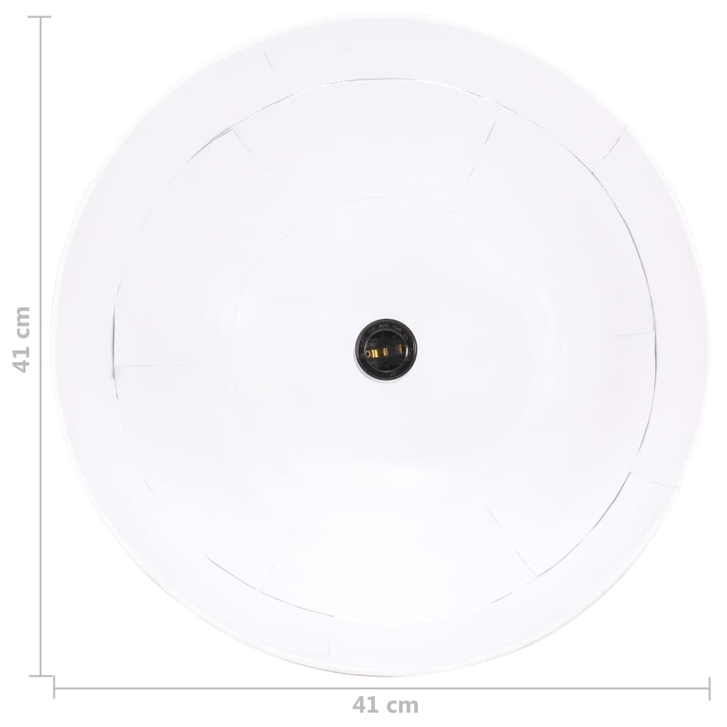 vidaXL Industrialna lampa wisząca, 25 W, biała, okrągła, 41 cm, E27