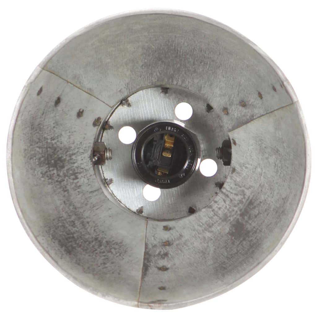 vidaXL Industrialna lampa stołowa, srebrna, okrągła, 58x18x90 cm, E27