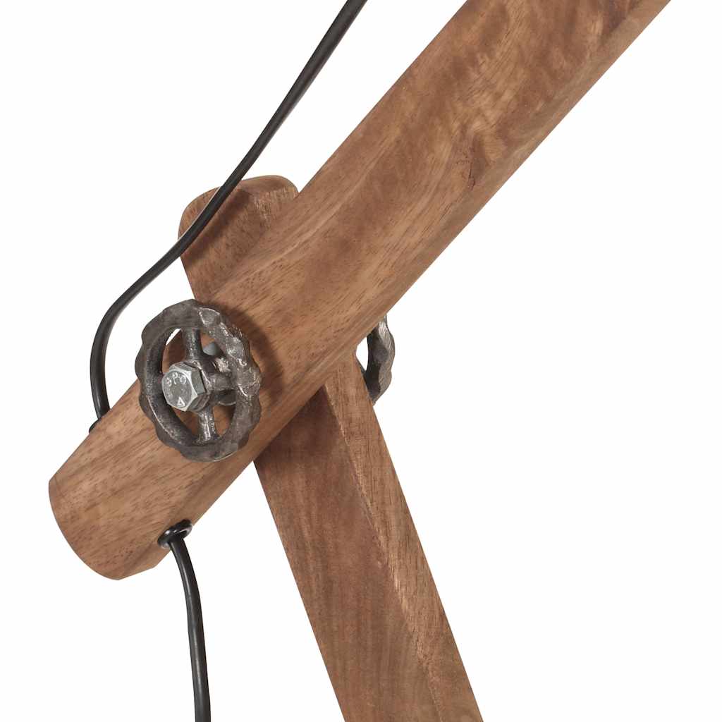 vidaXL Industrialna lampa stołowa, czarna, okrągła, 58x18x90 cm, E27