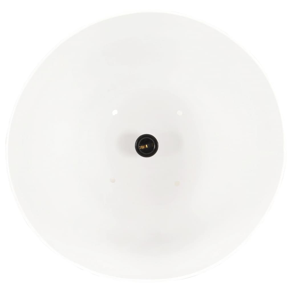 vidaXL Industrialna lampa wisząca, 25 W, biała, okrągła, 42 cm, E27