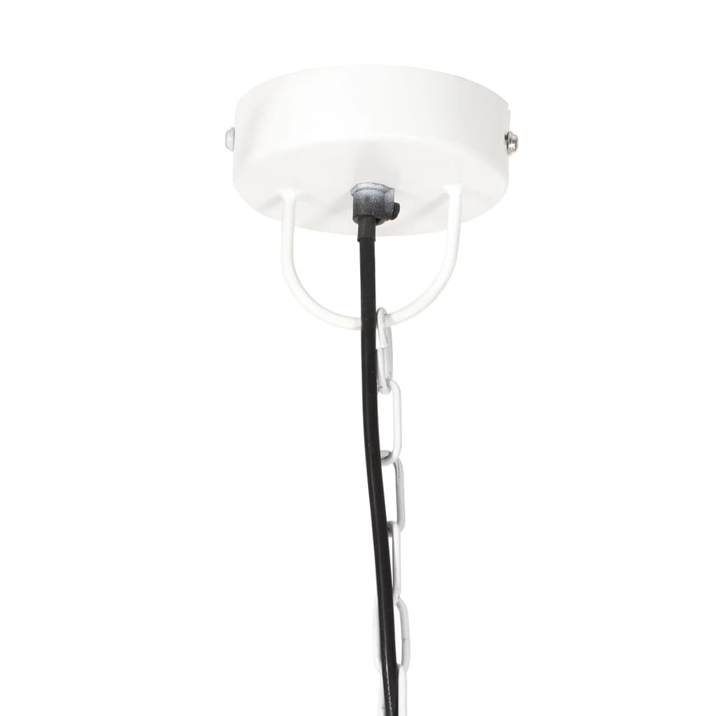 vidaXL Industrialna lampa wisząca, 25 W, biała, okrągła, 42 cm, E27
