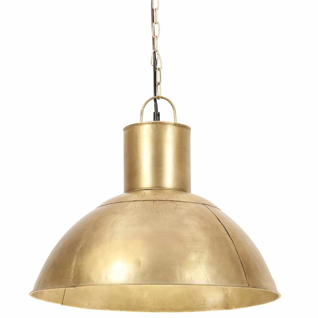 vidaXL Lampa wisząca, 25 W, kolor mosiądzu, okrągła, 48 cm, E27