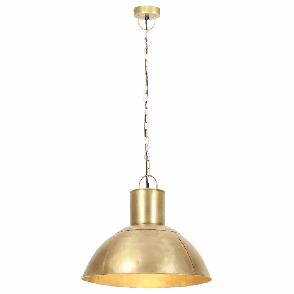 vidaXL Lampa wisząca, 25 W, kolor mosiądzu, okrągła, 48 cm, E27