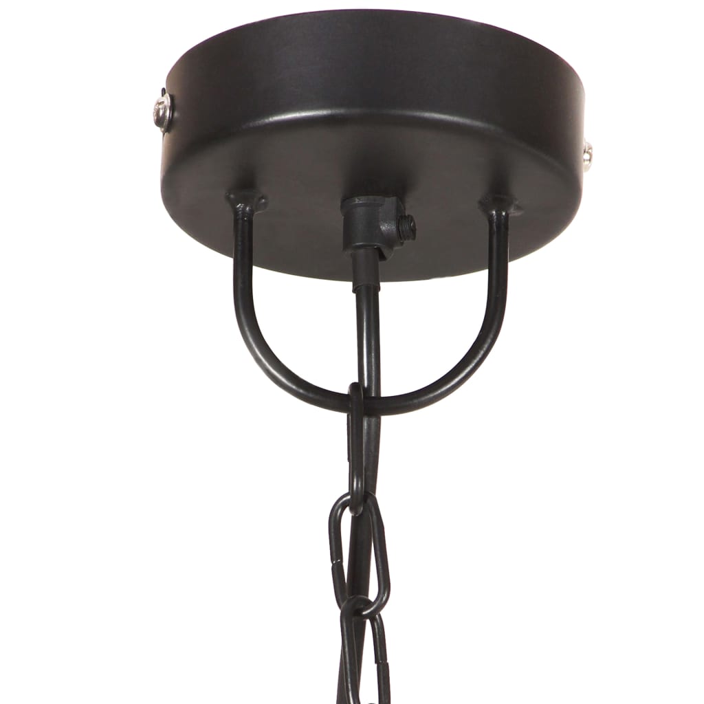 vidaXL Lampa wisząca, 25 W, czarna, okrągła, 48 cm, E27