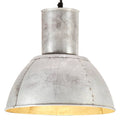 vidaXL Lampa wisząca, 25 W, kolor srebra, okrągła, 28,5 cm, E27
