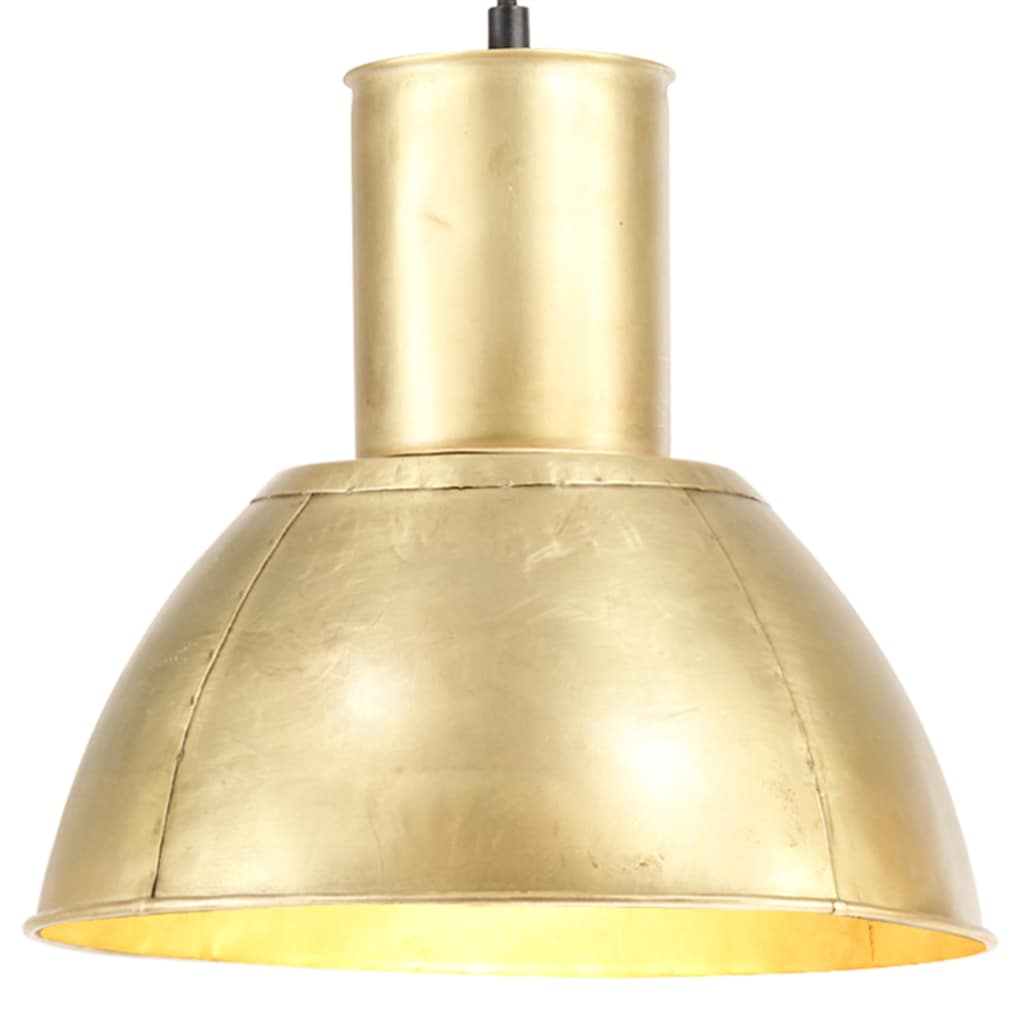 vidaXL Lampa wisząca, 25 W, kolor mosiądzu, okrągła, 28,5 cm, E27