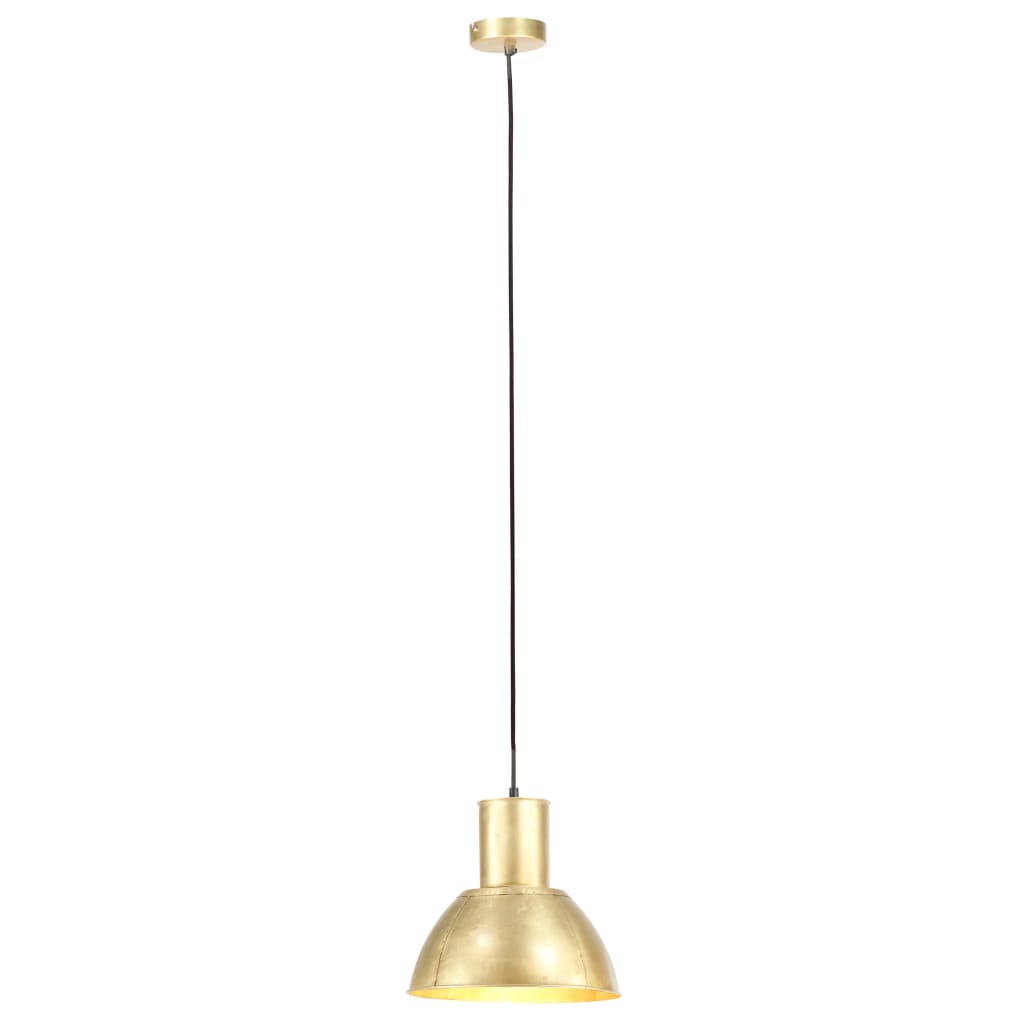 vidaXL Lampa wisząca, 25 W, kolor mosiądzu, okrągła, 28,5 cm, E27