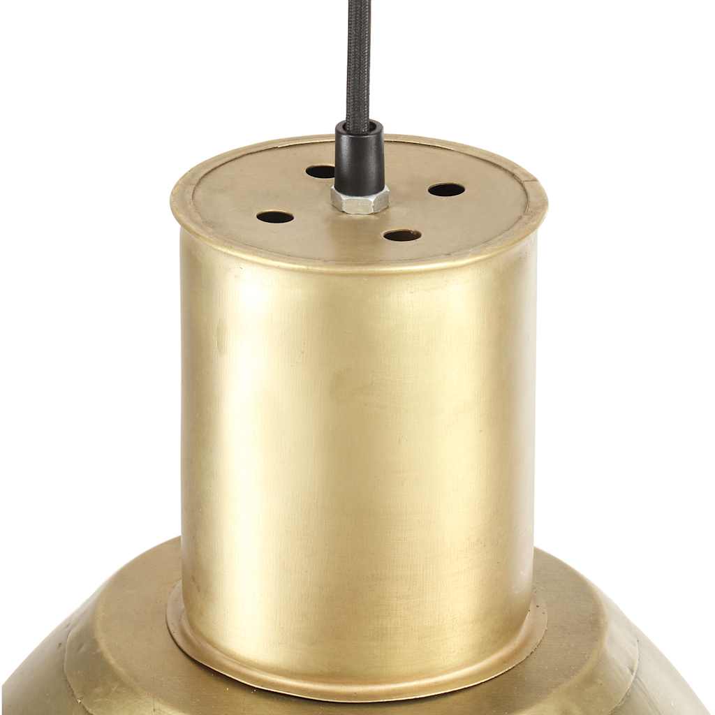 vidaXL Lampa wisząca, 25 W, kolor mosiądzu, okrągła, 28,5 cm, E27