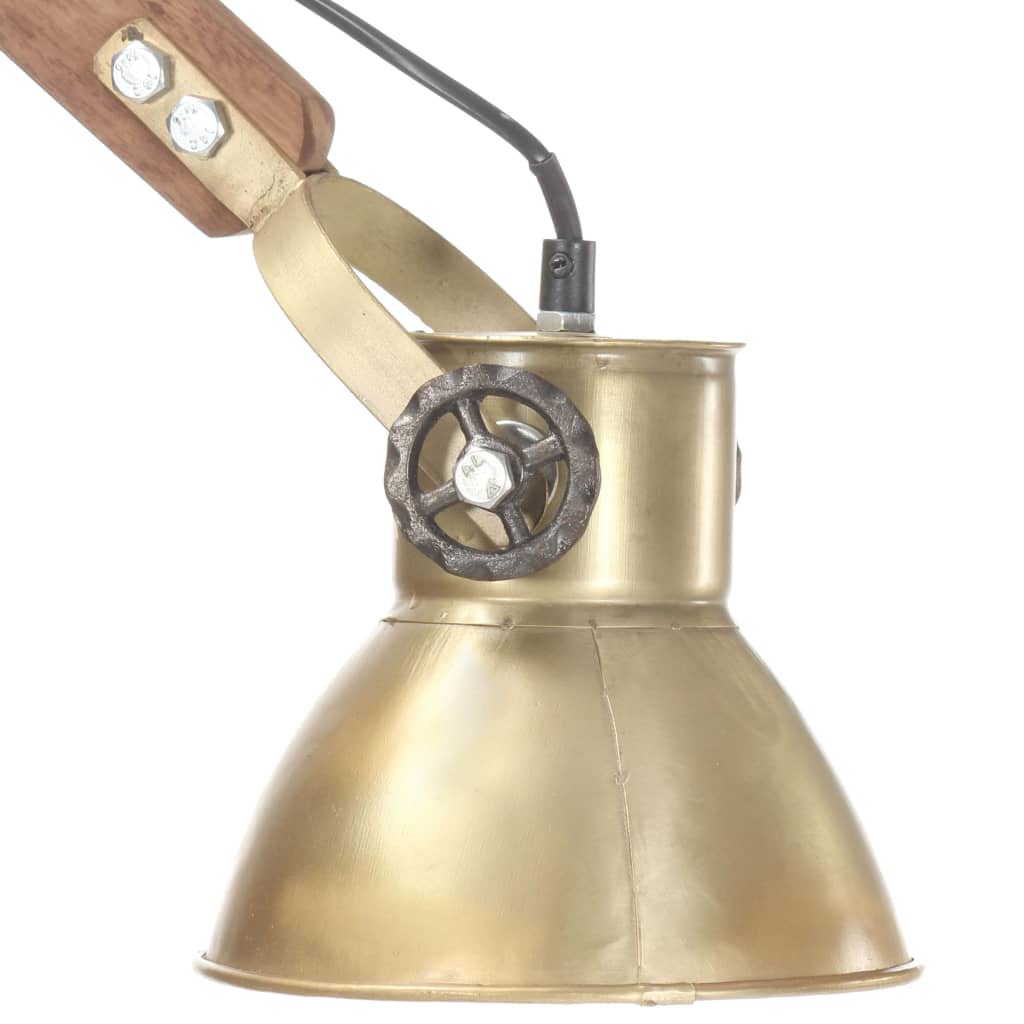 vidaXL Lampa ścienna w industrialnym stylu, mosiężna, okrągła, E27