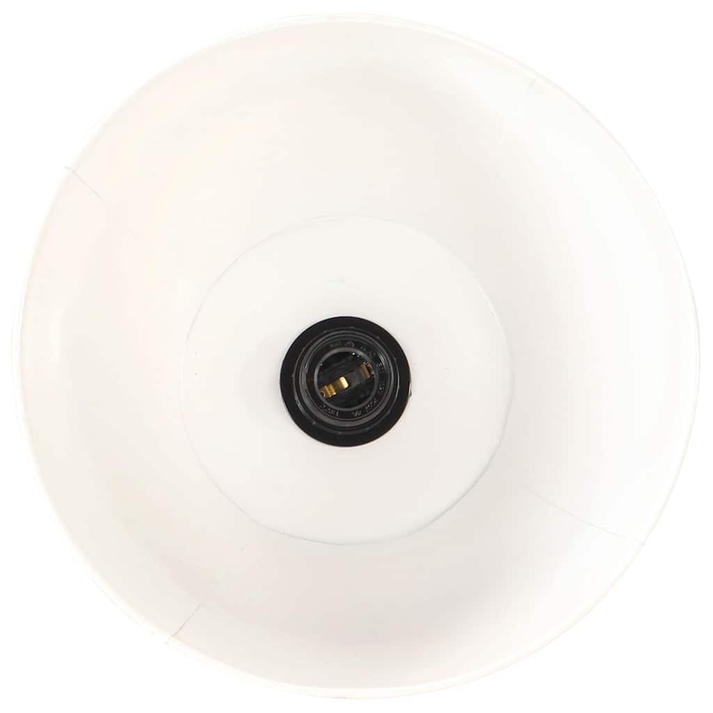 vidaXL Lampa podłogowa, biała, lite drewno mango, E27
