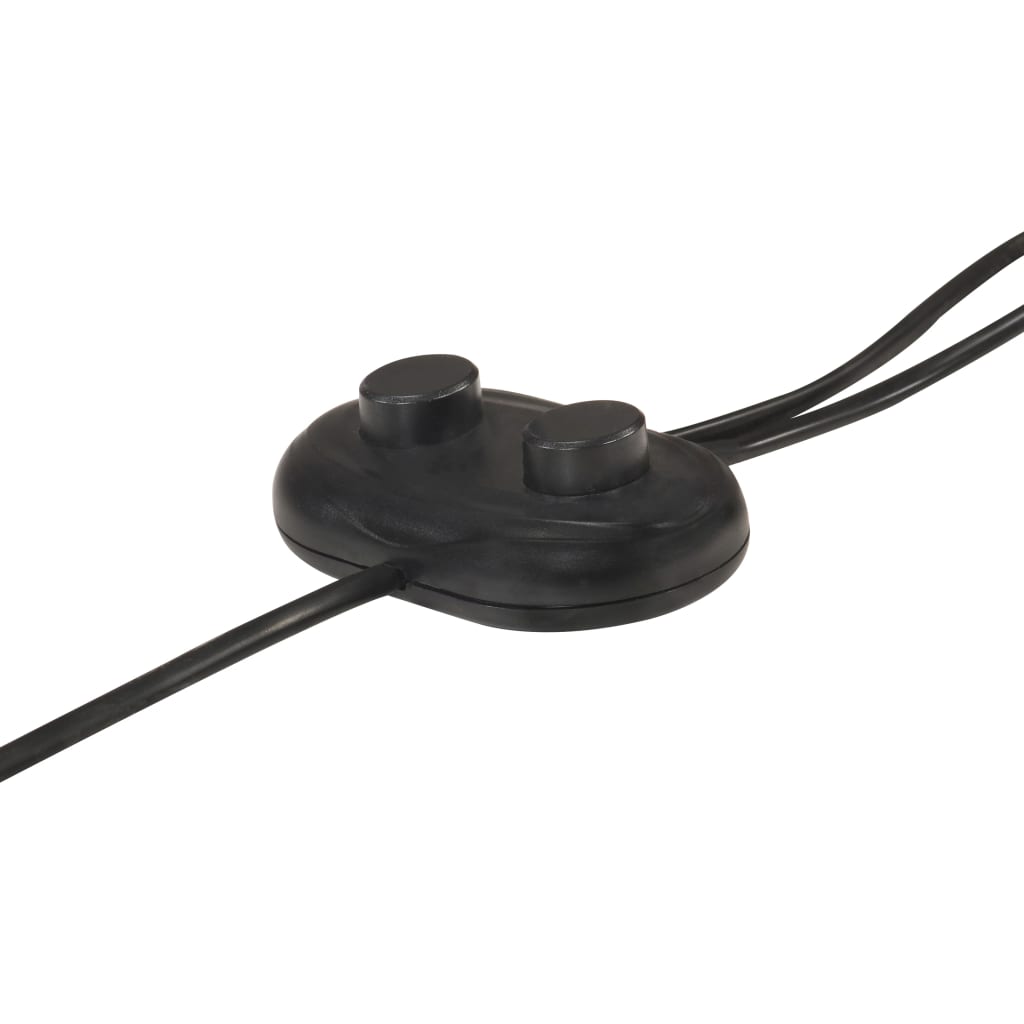 vidaXL Lampa podłogowa z 2 kloszami, srebrna, E27, żeliwo