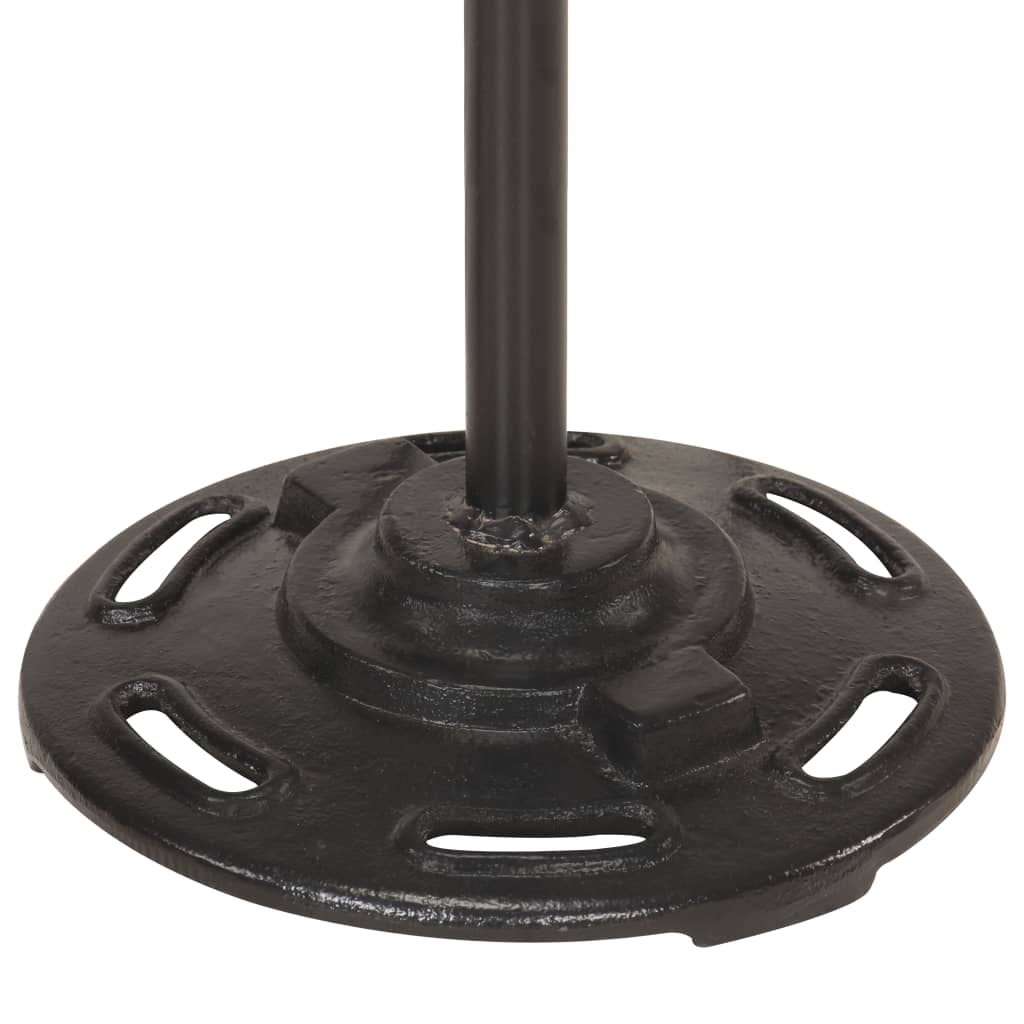 vidaXL Lampa podłogowa z 2 kloszami, czarna, E27, żeliwo