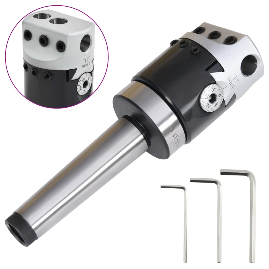 vidaXL F1-12 50 mm wytaczadło i trzpień MT3-M12 do tokarki