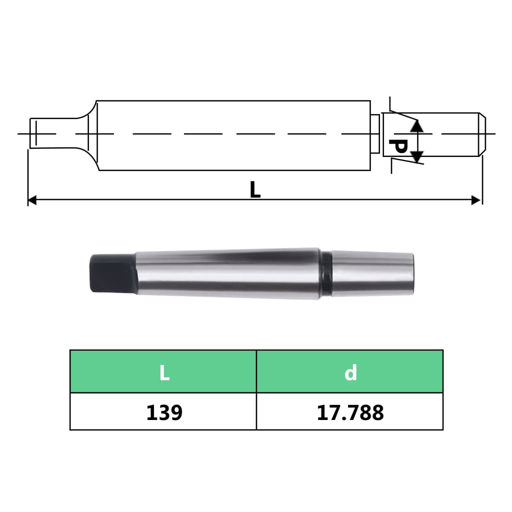 vidaXL Szybkomocujący uchwyt wiertarski MT3-B18, 16 mm 1-16B16