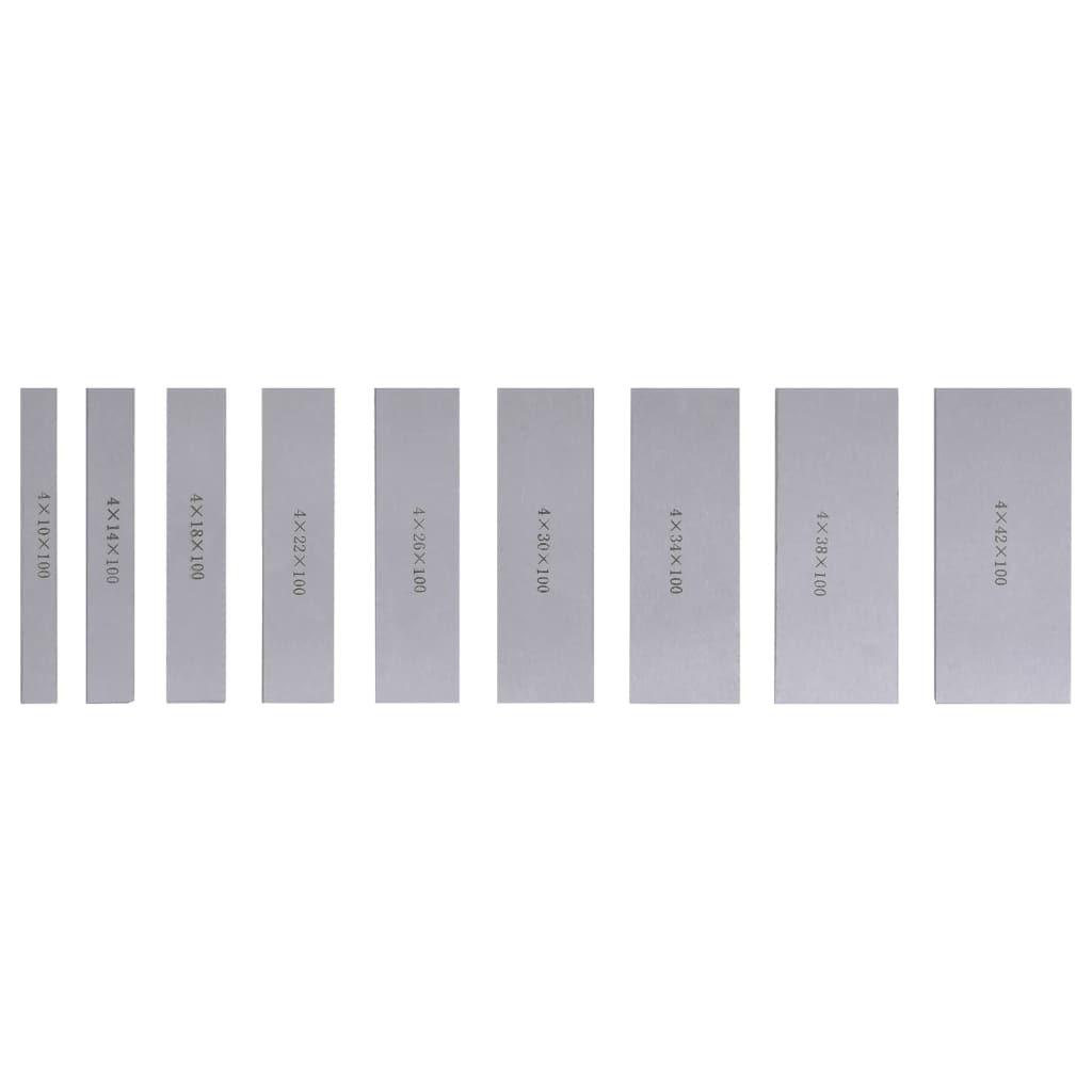 vidaXL Podkładki równoległe, 100 mm, 18 szt., 10-42 mm