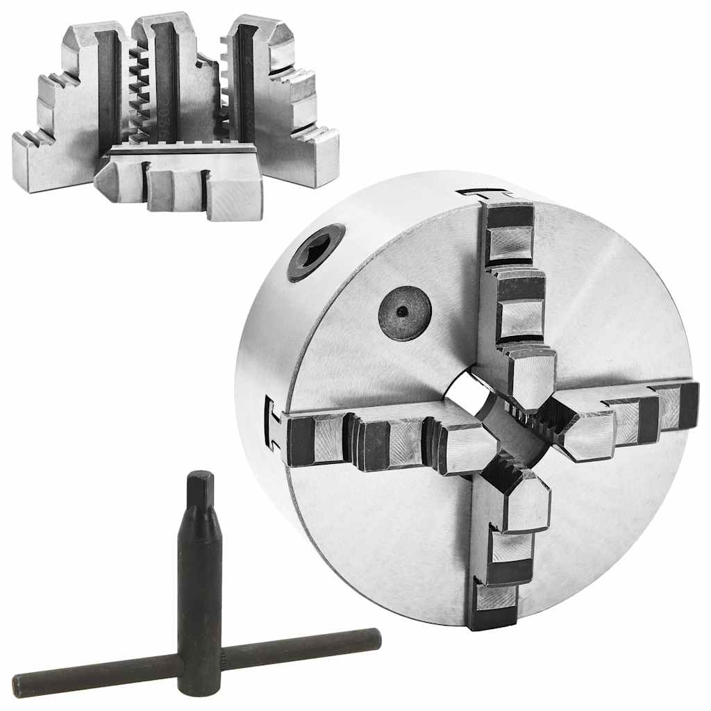 vidaXL Samocentrujący uchwyt tokarski, 4 szczęki, 160 mm, stal