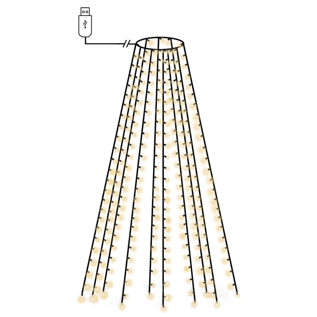 vidaXL Lampki choinkowe w formie siatki, 250 LED, 250 cm