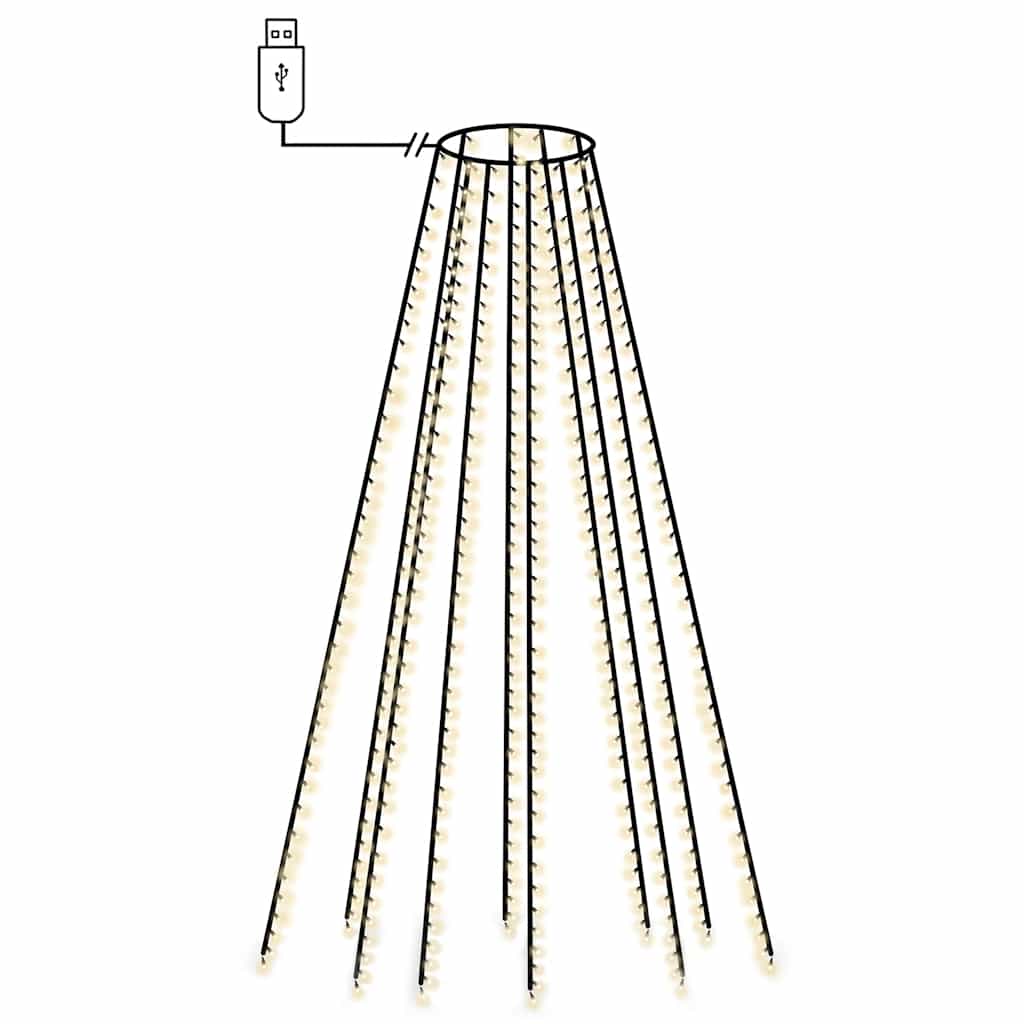 vidaXL Połączone lampki choinkowe, siatka 500 LED, 500 cm