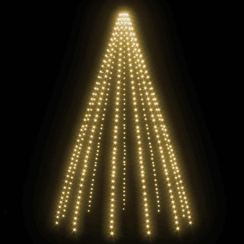vidaXL Połączone lampki choinkowe, siatka 500 LED, 500 cm