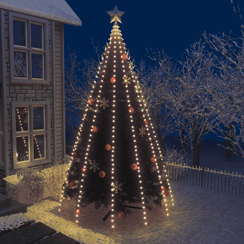 vidaXL Połączone lampki choinkowe, siatka 500 LED, 500 cm
