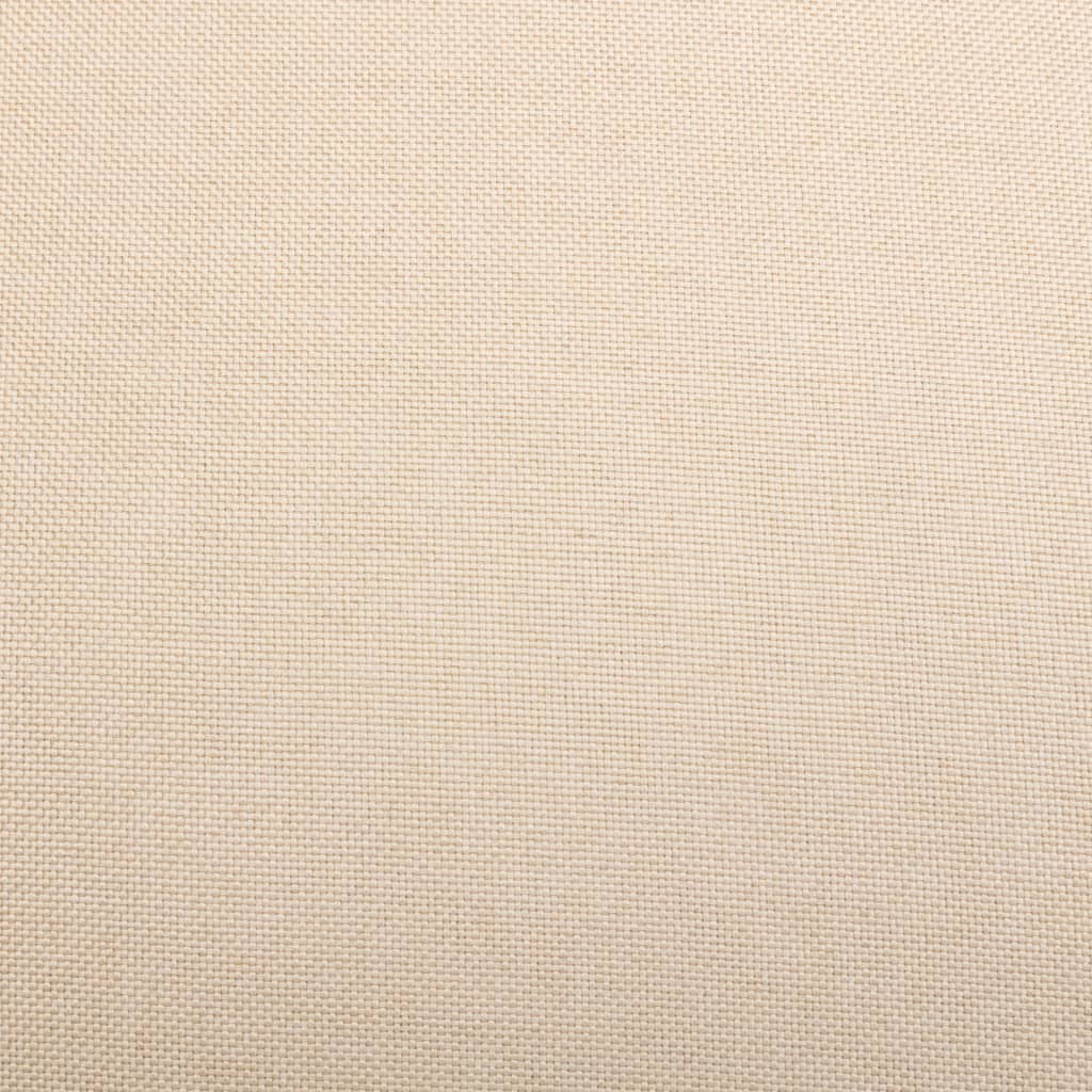 vidaXL Rozkładany fotel masujący, kremowy, obity tkaniną