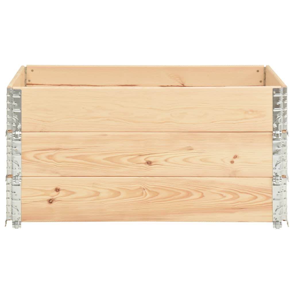vidaXL Podniesione grządki, 3 szt., 80x120 cm, lite drewno sosnowe