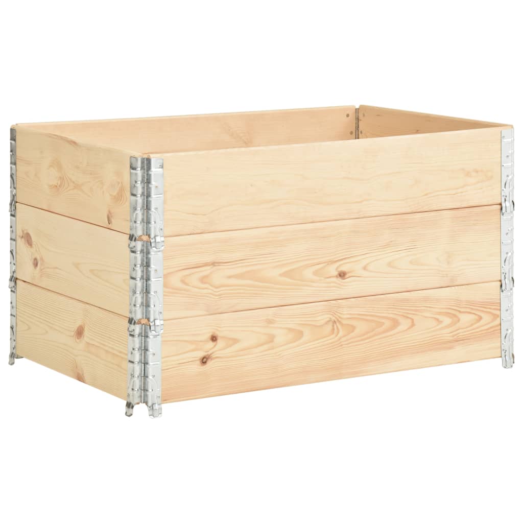 vidaXL Podniesione grządki, 3 szt., 50x100 cm, lite drewno sosnowe