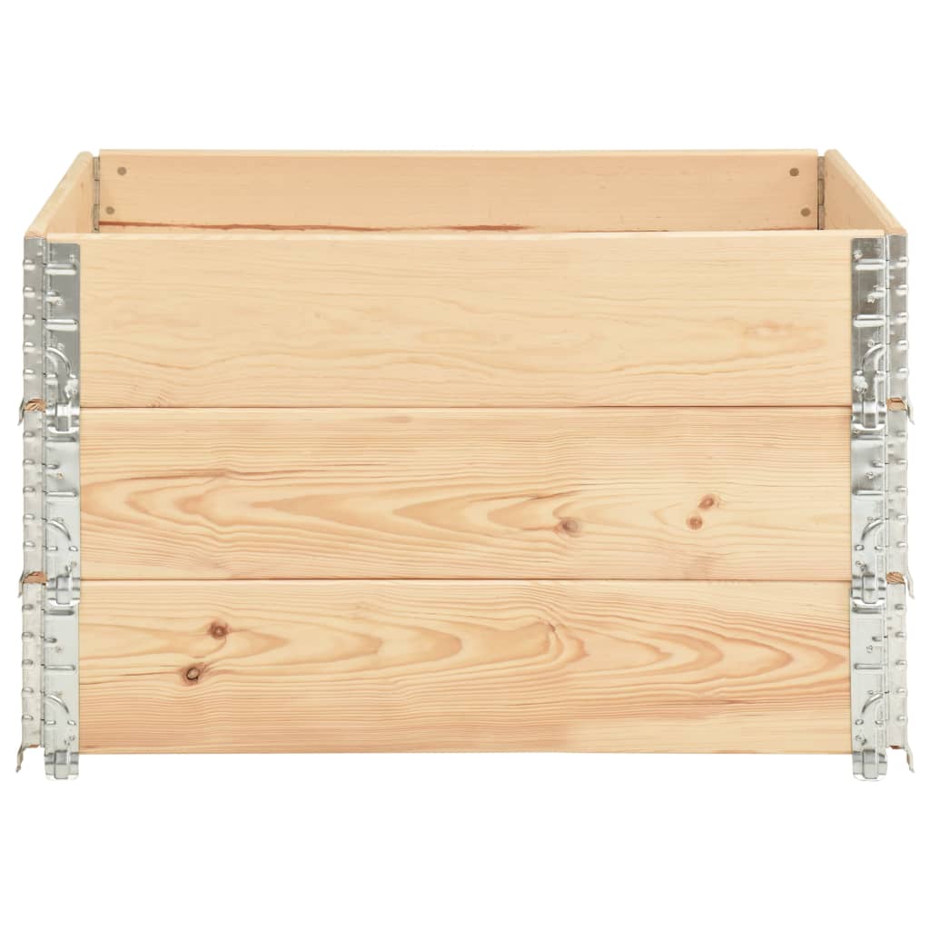 vidaXL Podniesione grządki, 3 szt., 100x100 cm, lite drewno sosnowe