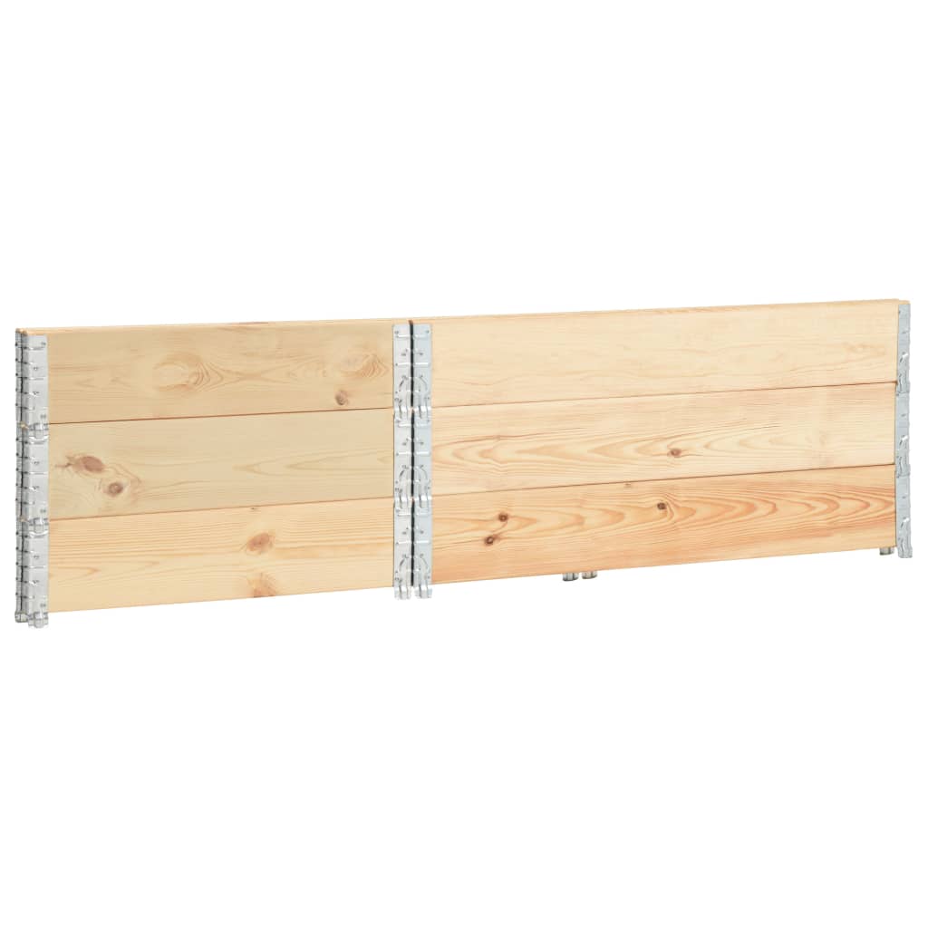 vidaXL Podniesione grządki, 3 szt., 100x150 cm, lite drewno sosnowe