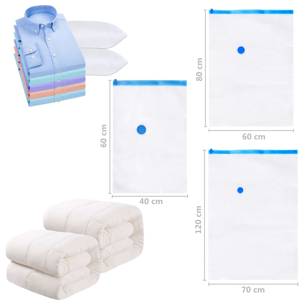 vidaXL Próżniowe worki podróżne na ubrania, 60x40 cm, 20 szt.