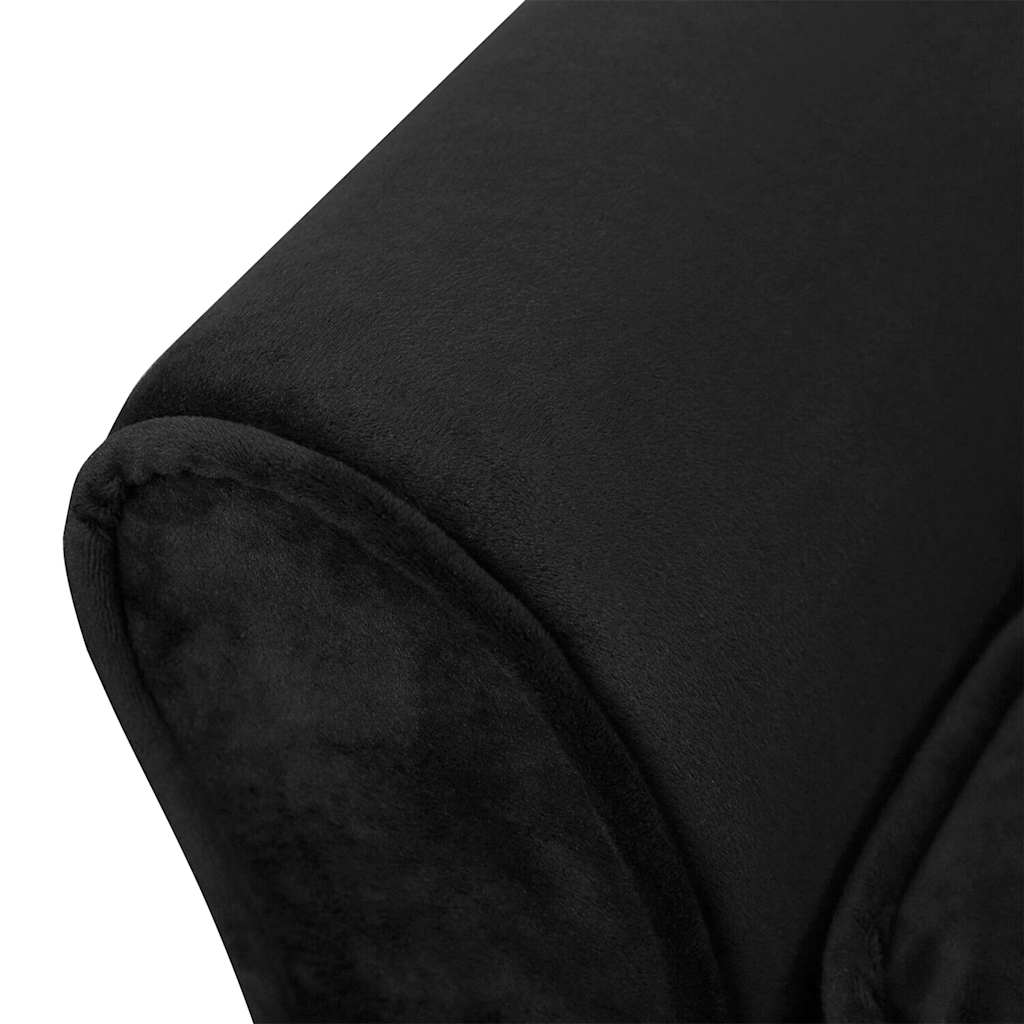 vidaXL Sofa dla psa, czarna, 57x34x36 cm, pluszowa