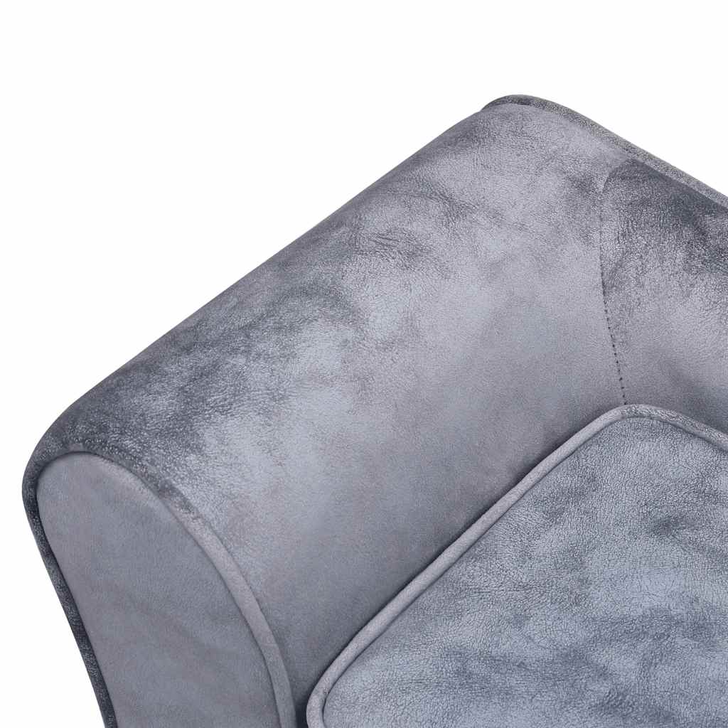 vidaXL Sofa dla psa, szara, 57x34x36 cm, pluszowa