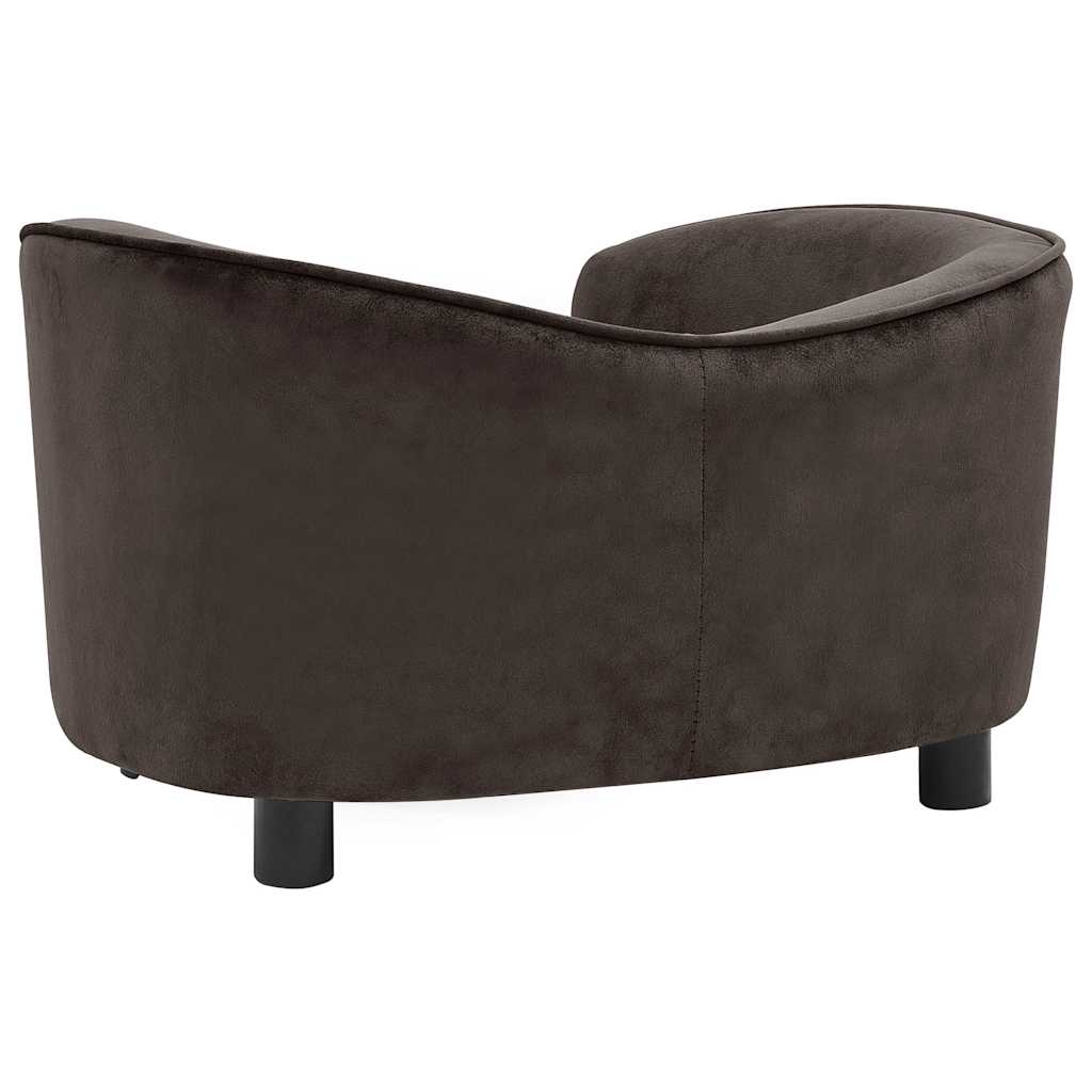 vidaXL Sofa dla psa, brązowa, 69x49x40 cm, pluszowa