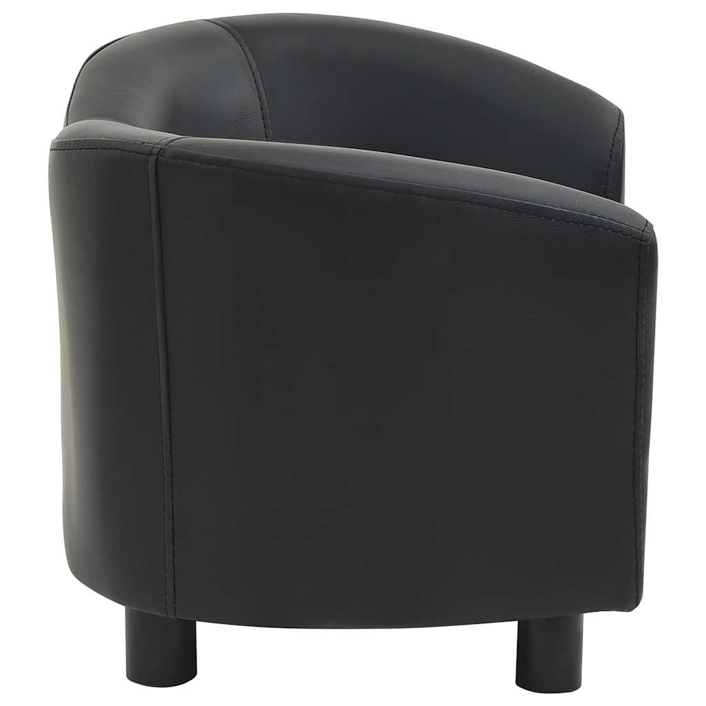 vidaXL Sofa dla psa, czarna, 67x41x39 cm, sztuczna skóra