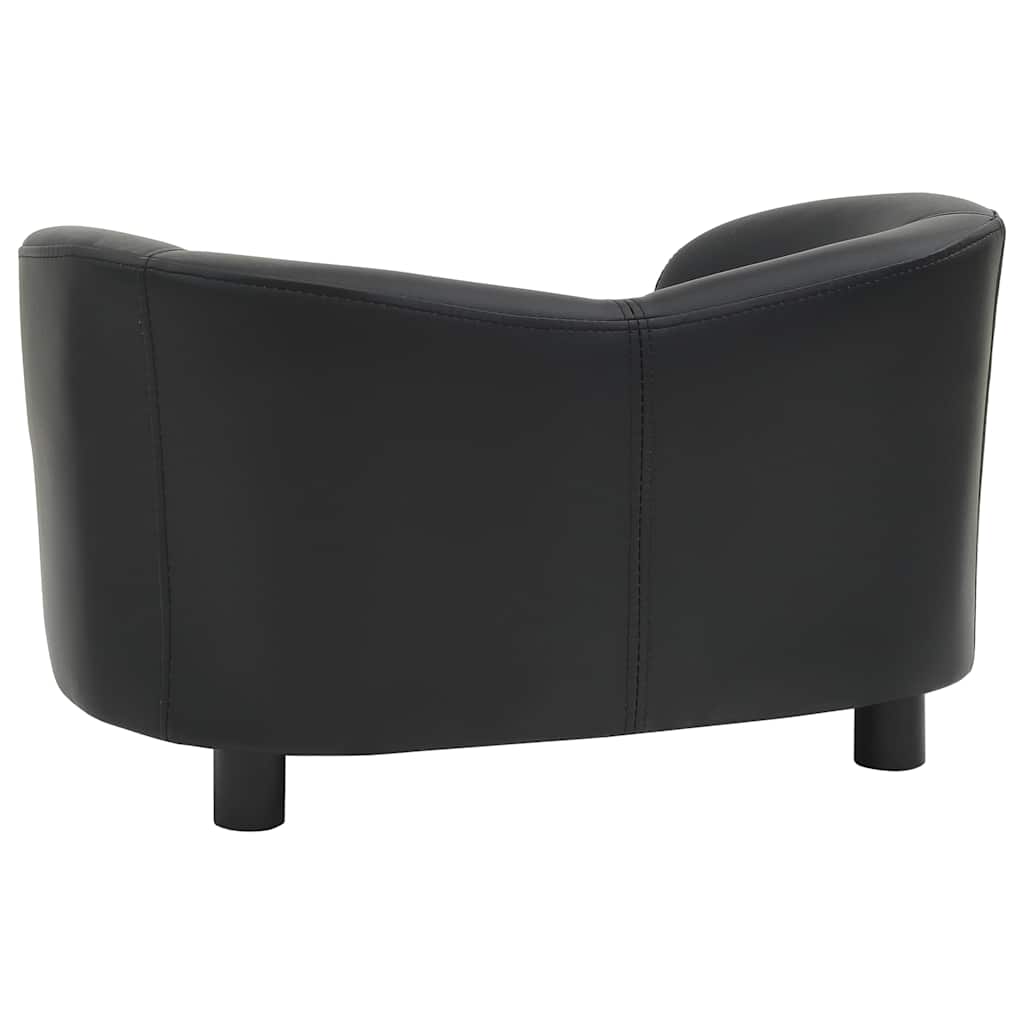 vidaXL Sofa dla psa, czarna, 67x41x39 cm, sztuczna skóra
