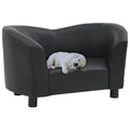 vidaXL Sofa dla psa, czarna, 67x41x39 cm, sztuczna skóra