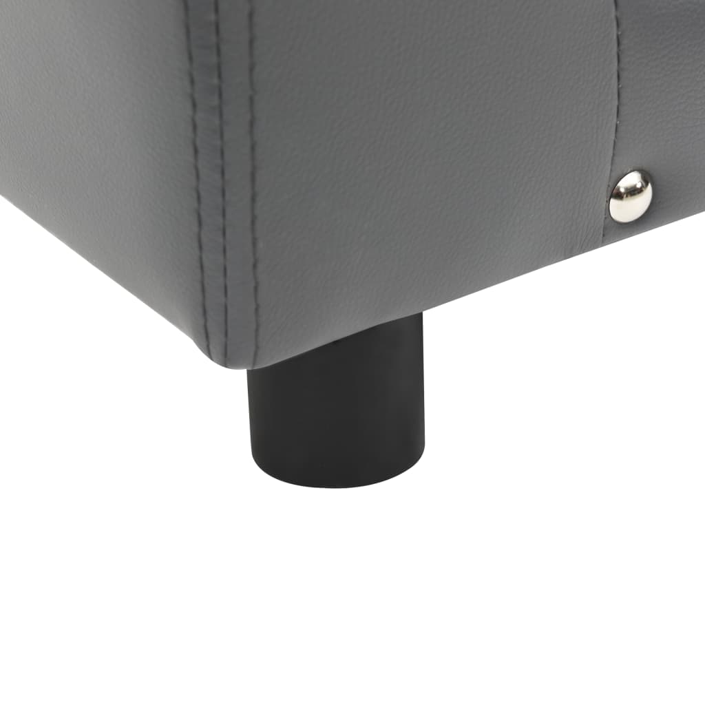 vidaXL Sofa dla psa, szara, 81x43x31 cm, plusz i sztuczna skóra